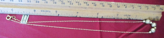 Vintage gold filled choker necklace, delicate yel… - image 5