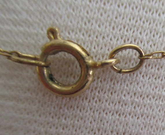 Vintage gold filled choker necklace, delicate yel… - image 7