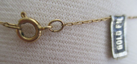 Vintage gold filled choker necklace, delicate yel… - image 4