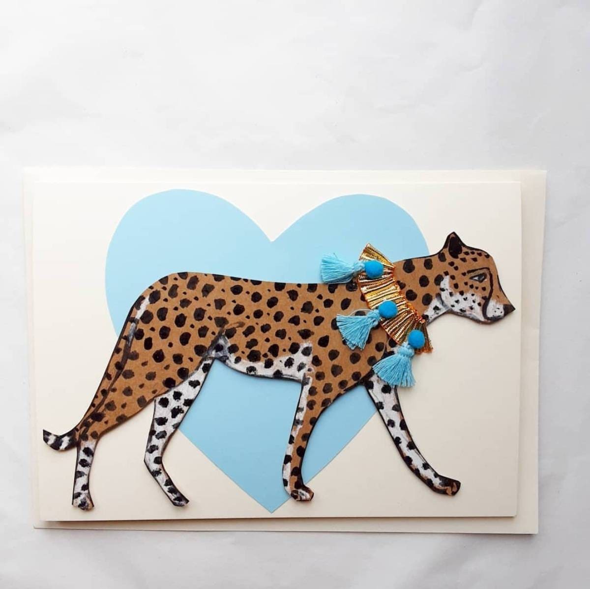 A5 Greetings Card. Cheetah. Handmade. - Etsy