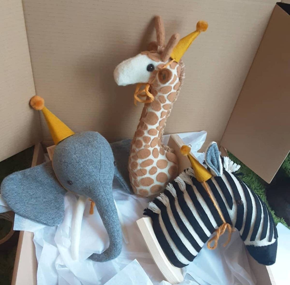 置物 GIRAFFE AND ZEBRA Elephant, Giraffe, Zebra Set - Etsy Canada