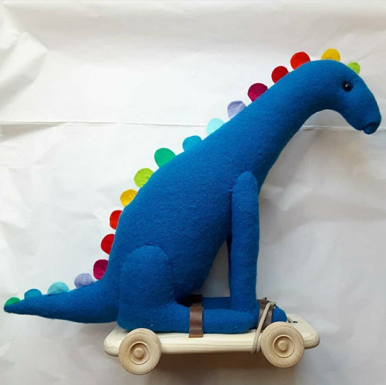 Pull Along Dinosaur Toy Etsy UK