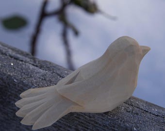 Hand Carved Wooden Bird