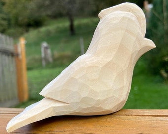 Hand Carved Wooden Birds