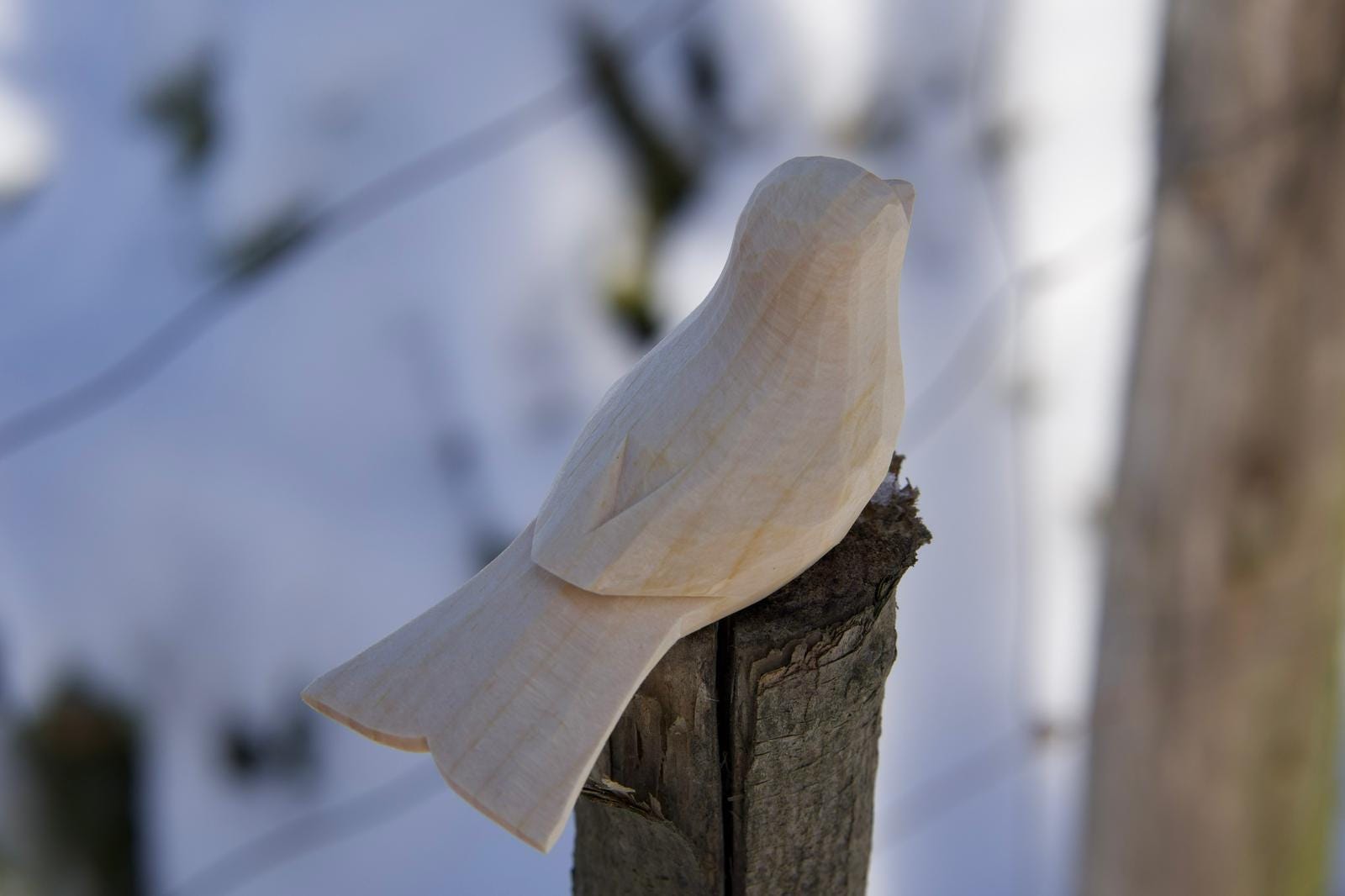 Hand Carved Wooden Bird - Etsy