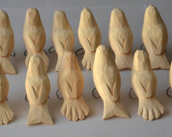 Hand Carved Wooden Bird