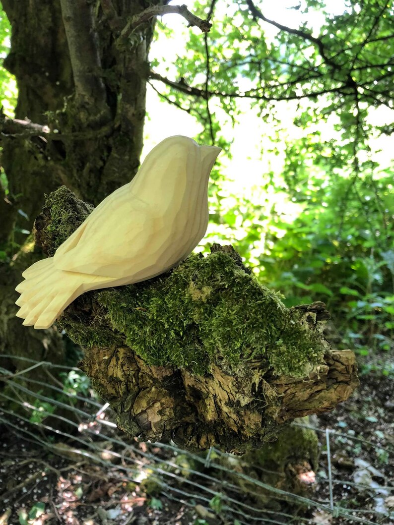Hand Carved Wooden Birds - Etsy