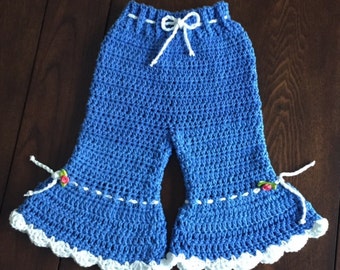 Crochet Bell Bottoms and Shorts 6-9 Mth PATTERN