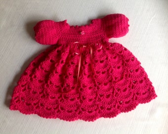Crochet Baby Dress JANICE PATTERN 3 - 6 Months