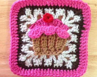 Cupcake Square Crochet PATTERN