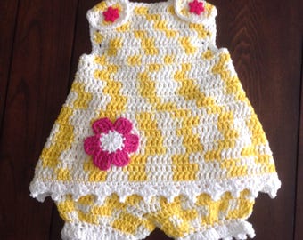 Crochet Sunsuit 18 - 24 Mth PATTERN Lauren