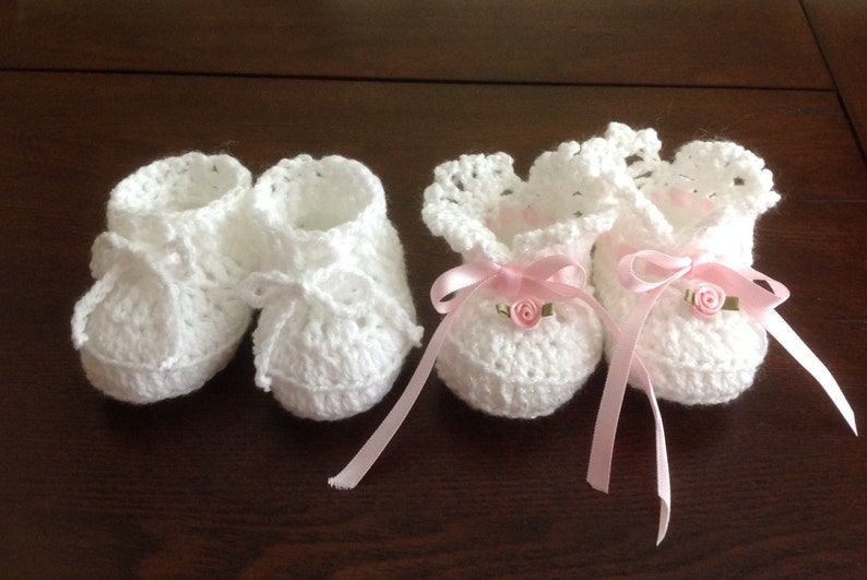 Baby Booties Newborn Girl and Boy Crochet PATTERNS image 1