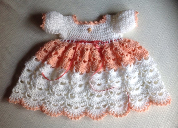 crochet dress 3-6 months Crochet Baby Dress JANICE PATTERN 3