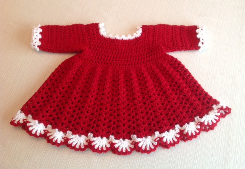 Baby Dress Winter PATTERN 9 TO 12 Mth Mary image 1