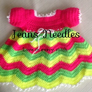 Newborn Crochet baby Dress JENNIFER PATTERN