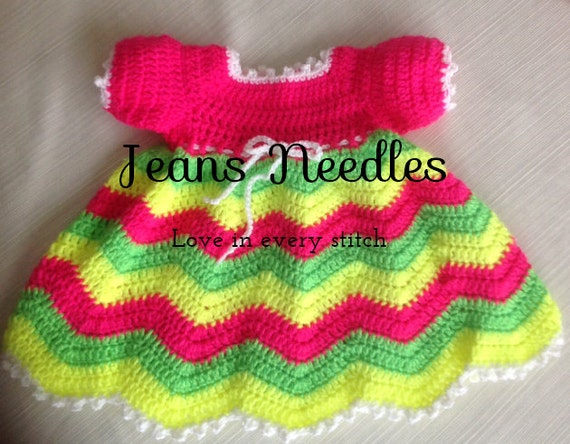 Newborn Crochet baby Dress JENNIFER PATTERN