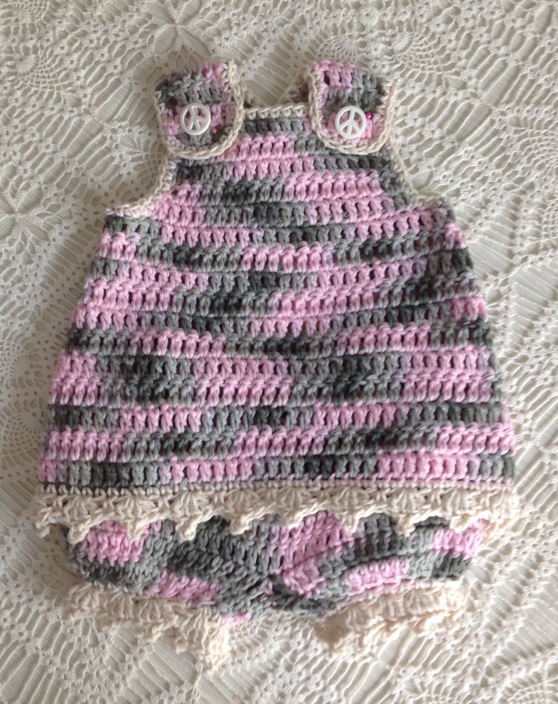 Crochet Sunsuit 9 to 12 Months Lauren PATTERN image 3