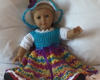 18 inch Bed Doll Dress Crochet PATTERN
