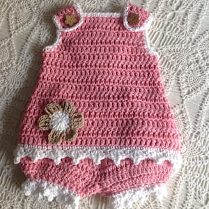 Crochet Sunsuit 9 to 12 Months Lauren PATTERN image 1