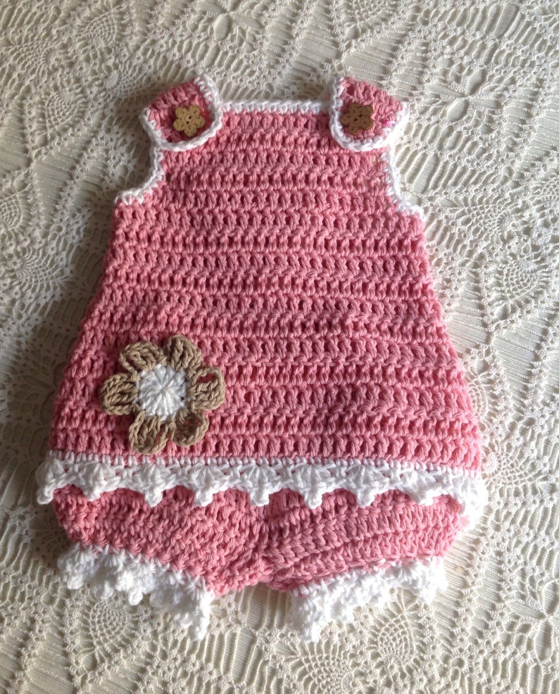 Crochet Sunsuit 9 to 12 Months Lauren PATTERN image 1