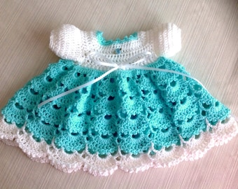 Newborn Crochet Baby Dress JANICE PATTERN
