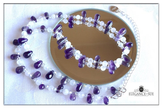 Amethyst and Moonstone Necklace