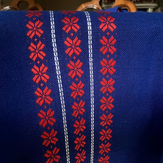 北欧スウェーデンのヴィンテージクロス/テーブルセンター（クリスマス