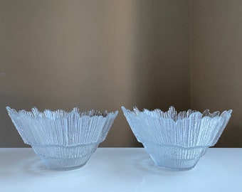TARBEKLAAS Glass Bowls, Art Glass Bowl, Tarbeklaas Factory Bowl "Kraater", Estonian Vintage Serving Candy Dessert Bowl