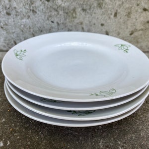 Riga Porcelain Plates Factory Green Flowers Dessert Cake Side Plate Decoration Made in Latvia RPR