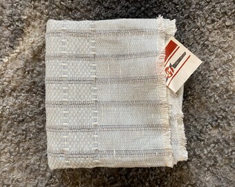 Vintage Tablecloth Linen Tablecloth Cotton Mix Tablecloth, Grey Linen, Scandinavian Retro Home Decor, Grey Blue Table Linen ,New Old Stock