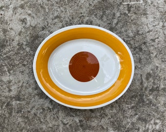 Upsala Ekeby,gefle, Yellow Plates,set of 4 Plates 18 X 18cm, Retro