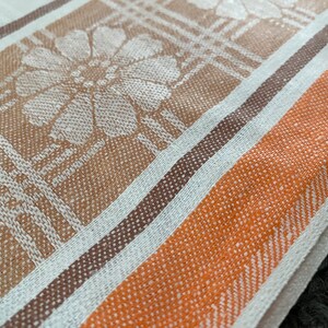 PAIR Vintage Linen Towel Set of 2 Kitchen Towel Dish Cloth Handmade Linens Retro Scandi Home Decor Gift For Mom image 6