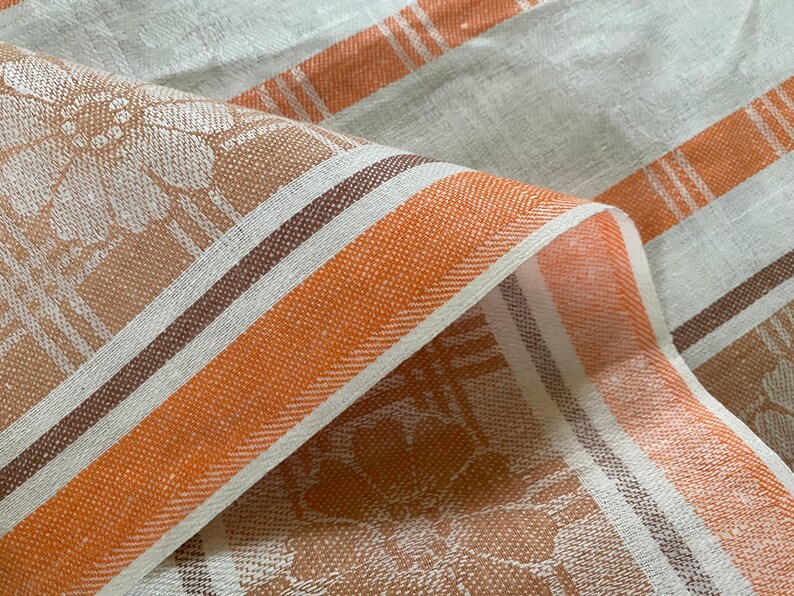 PAIR Vintage Linen Towel Set of 2 Kitchen Towel Dish Cloth Handmade Linens Retro Scandi Home Decor Gift For Mom image 5