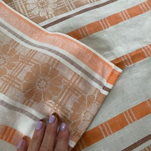 PAIR Vintage Linen Towel Set of 2 Kitchen Towel Dish Cloth Handmade Linens Retro Scandi Home Decor Gift For Mom image 7