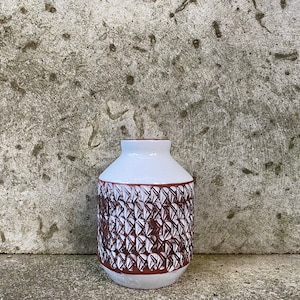 Scandinavian Vintage Ceramic Vase, Hand Made Pottery Vase, Swedish Collectible Scandinavian Home Decor