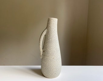 Estonian Vintage Ceramic Vase Glazed Green Crackle Flower Vase Ellinor Piipuu Collectible Estonia Eesti Keraamika Estonian Ceramics 70s