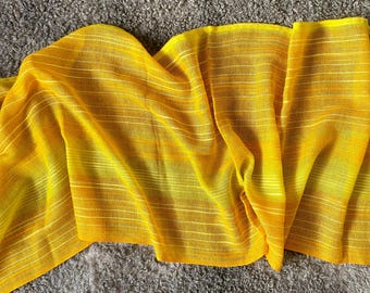 Vintage Yellow Table Runner Acrylic Wool Easter Yellow Tablecloth with Stripes Scandinavian Table Runner Retro Home Vintage Table Linen