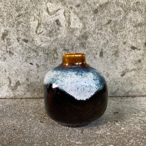 Scandinavian Vintage Ceramic Vase, Small Glazed Pottery Vase, Collectible Scandinavian Home Decor