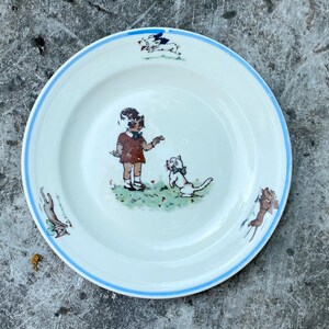 Vintage Porsgrund Norway Children Plate Vintage Scandinavian Design, Collectible
