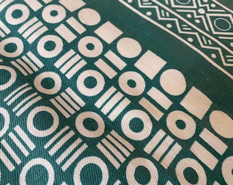 Vintage Cotton Geometric Fabric Green White Geometrical Pattern Canvas Christmas Decorations Supplie Scandinavian Retro Home Decor