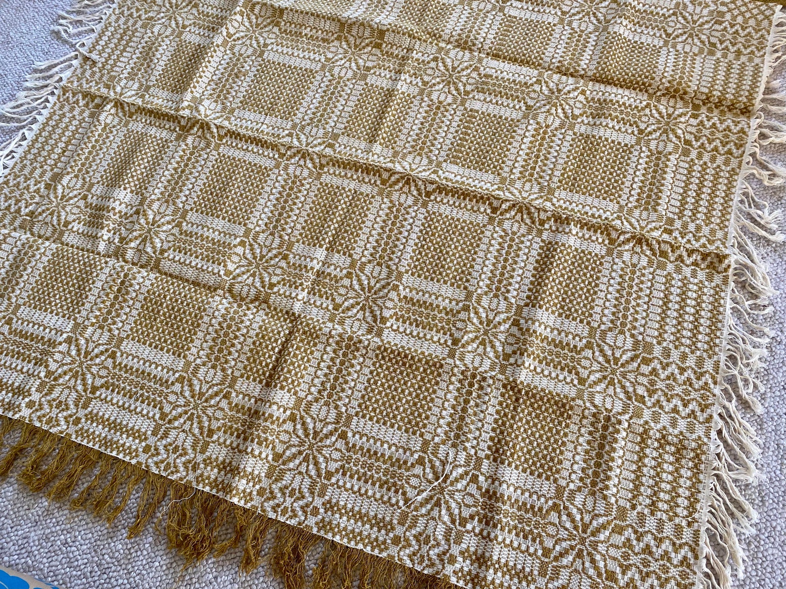 Picture of Scandinavian Tablecloth Vintage Linen Tablecloth, Linen Textiles, White ...