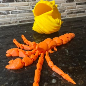 3d printed fidget hermit crab
