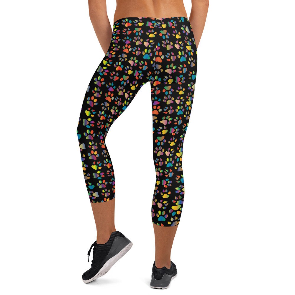 Paw print capri best sale leggings