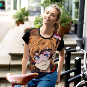 Kingdom Hearts Sora Fan Art All-Over Print Crop Tee