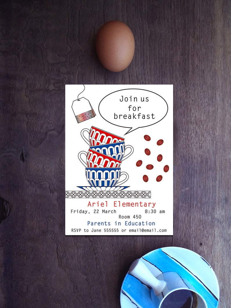 Coffee Invitation Printable Coffee Party Invitations Etsy