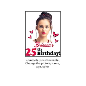 Birthday party tattoos Birthday tattoo Happy birthday tattoo photo tattoo, 25th birthday, party favors, birthday gift