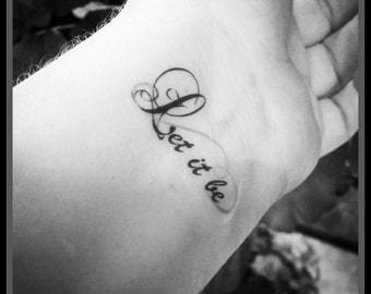 Let It Be Tattoo Etsy