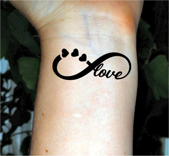 Infinity Tattoo Temporary Tattoo Love Tattoo Heart Tattoos Etsy