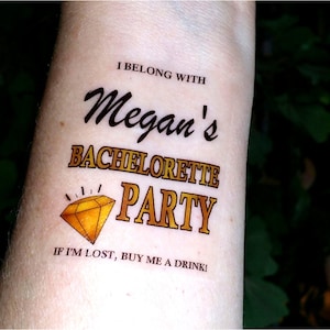 Bachelorette tattoo Bachelorette party tattoos temporary tattoos fake tattoos custom tattoos
