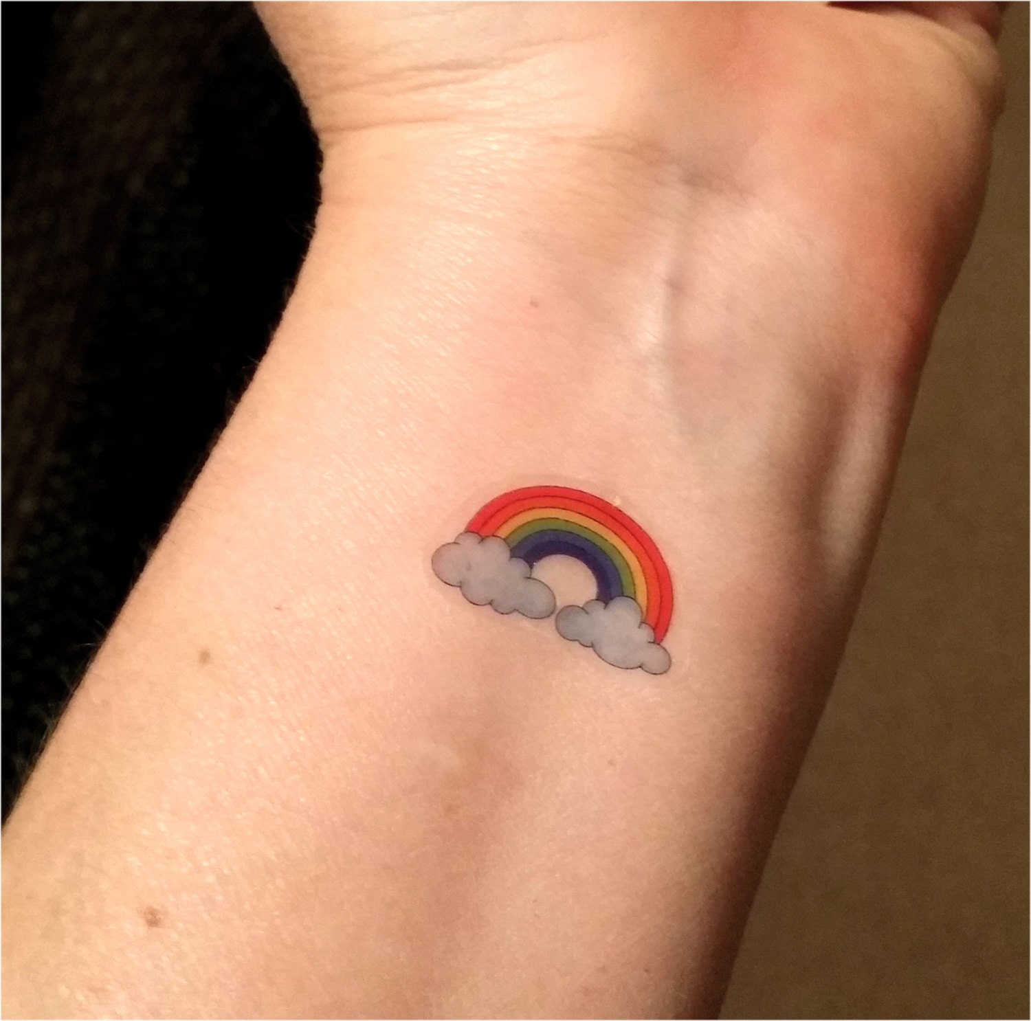 Tiny rainbow tattoo microtattoo tinytattoo tinytattooinspo finelin   TikTok